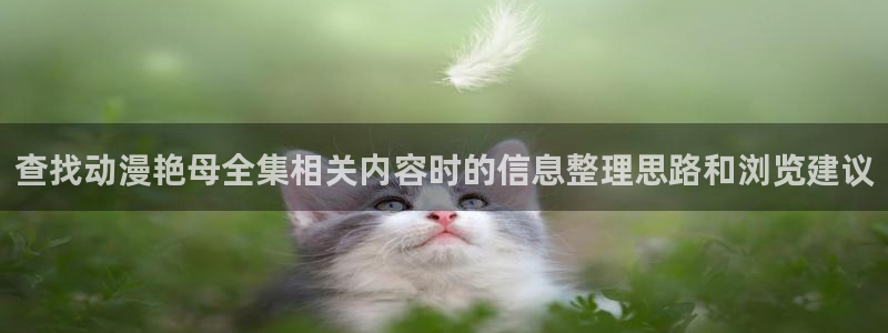动漫天堂动漫排行榜前十:查找动漫艳母全集相关内容时的信息整理思路和浏览建议配图