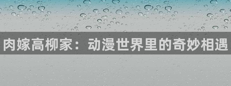 动漫天堂经典作品:肉嫁高柳家:动漫世界里的奇妙相遇配图